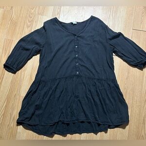 🏷️🏷️Large black washed cotton tunic ladies large top true craft